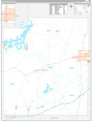 Palo Pinto County, TX Wall Map Premium Style 2024